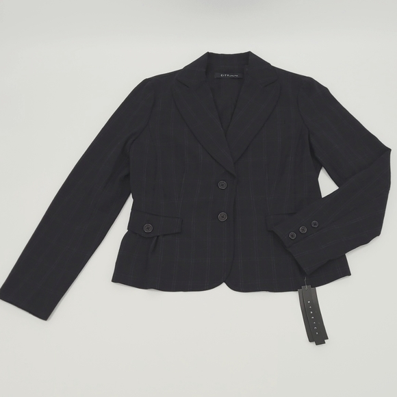 City Unltd. NWT Stretch Plaid Blazer/Suit Jacket Women's sz. 8 - Picture 3 of 13